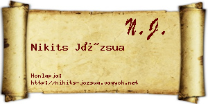 Nikits Józsua névjegykártya